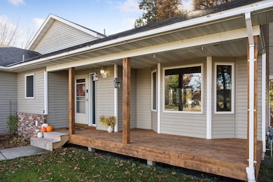 Enjoy your morning cup of coffee on the covered front porch