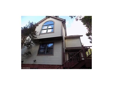 Rear view featuring newly painted deck.