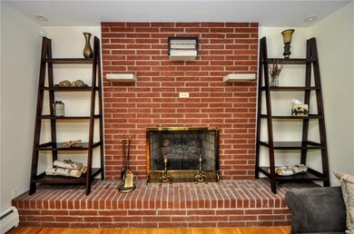 A view of the inviting fireplace, will be wonderful on those cool evenings.
