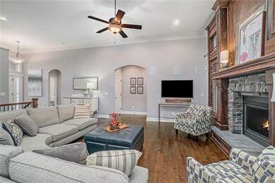 Open living room with 12' ceilings
