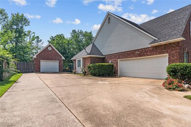 View of attached and detached garage