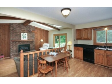 Kitchen opens to family room