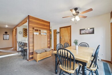 The dining room and entry way.