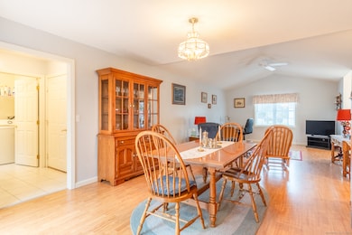 Dining room is adjacent to kitchen.