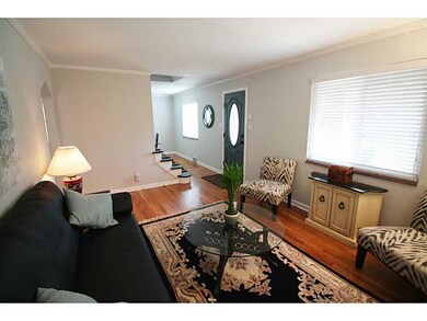 Living Room. Refinished hardwood floors.
