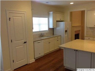 Another photo of the large kitchen.