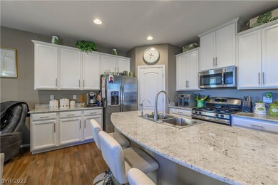 Generous cabinet space and counter seating...