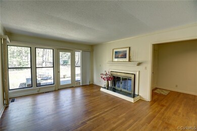 View of family room into the entrance foyer.