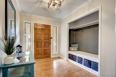 Nice size entry way with 2 new sidelight windows.