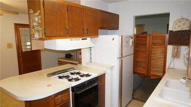 Kitchen open to dining area