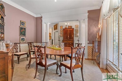 The Dining Room has wood floors, lovely mouldings 