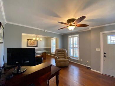 Interior-entry door showing living rm/dining