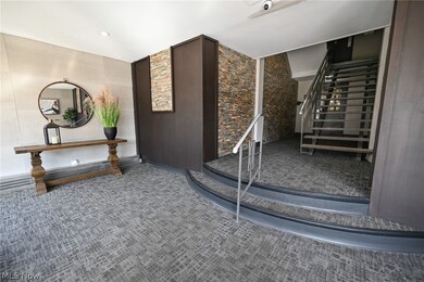 Staircase with tile floors