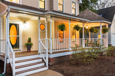 The front porch is a perfect place to chat with ne
