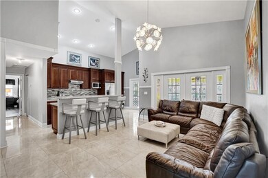 family room and kitchen area