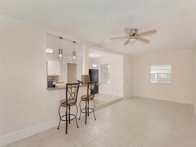 View of the Gameroom/Den from the back door