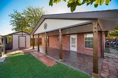 Covered Patio with Storage Shed