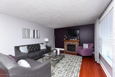 Living Room with electric fireplace