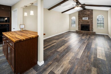 View from breakfast room into the living room.