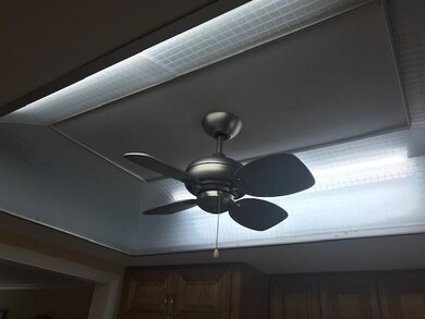 fan and ceiling in kitchen