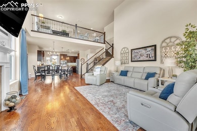 Grand entryway with loft above