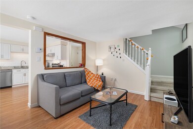 Open living room and kitchen