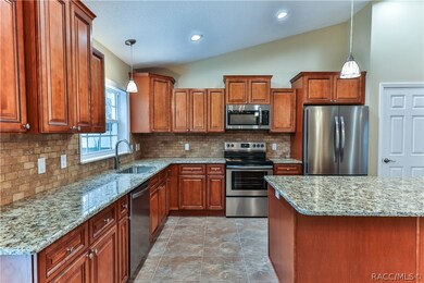 Travertine backsplash