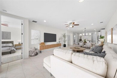Open floor plan provides ample space for entertain