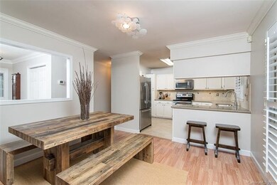 Spacious dining room open to kitchen.