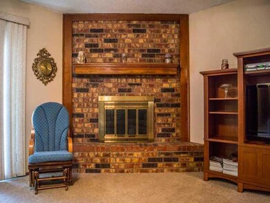 Living Room. Woodburning fireplace.