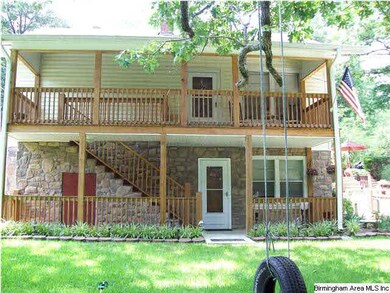 Double front porches on the front of the home.