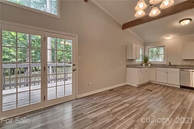 Sliding door to deck and dining area