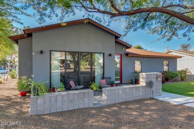 Serene front patio