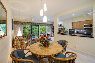Comfy dining area is adjacent to the kitchen