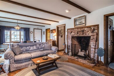 Living area with fireplace