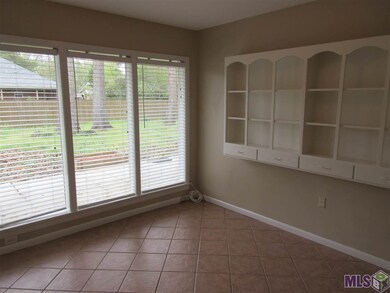 Office with views to back yard