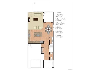 First Floor Layout - home has the opt patio