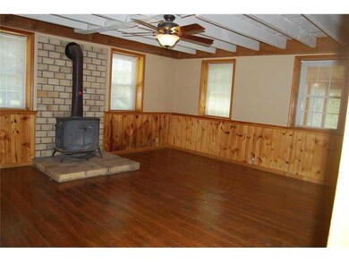 Exterior Front. lIVING ROOM, CEILING BEAMS