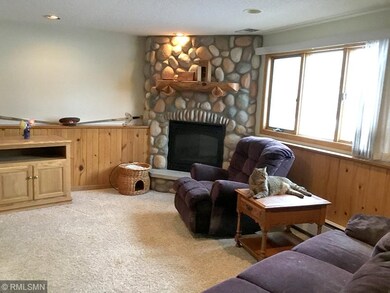 Family Room and Stone Corner Gas Fireplace