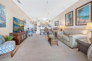 Living area featuring carpet floors, ornamental mo