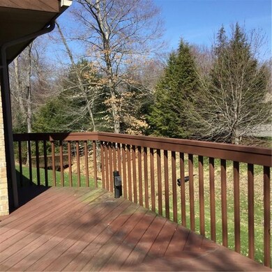 The deck wraps around for lovely scenic views but 
