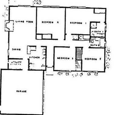 Initial Floor plan - Pre-5th bedroom addition in t