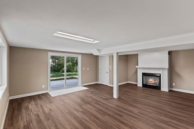 Family room with fireplace