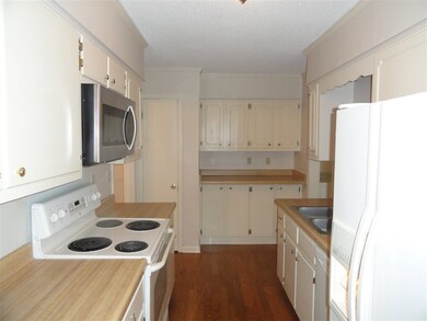 Another view of the kitchen. Note the built-in cab