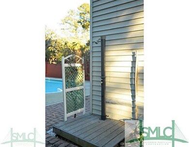 Exterior Back. Outdoor shower.
