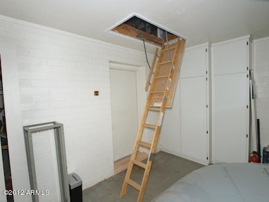 Attic storage in garage