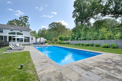 Inground pool with spa