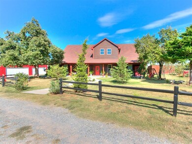 Wood railed fencing defines the front yard!