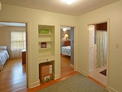 The hall space shown leads to all the bedrooms,the