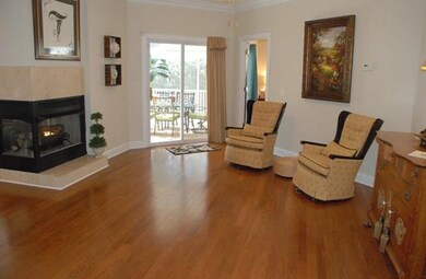 Living Room with open fireplace